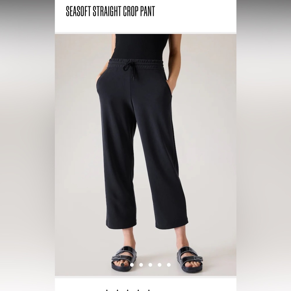 Athleta Seasoft cropped straight pant size Large excellent condition